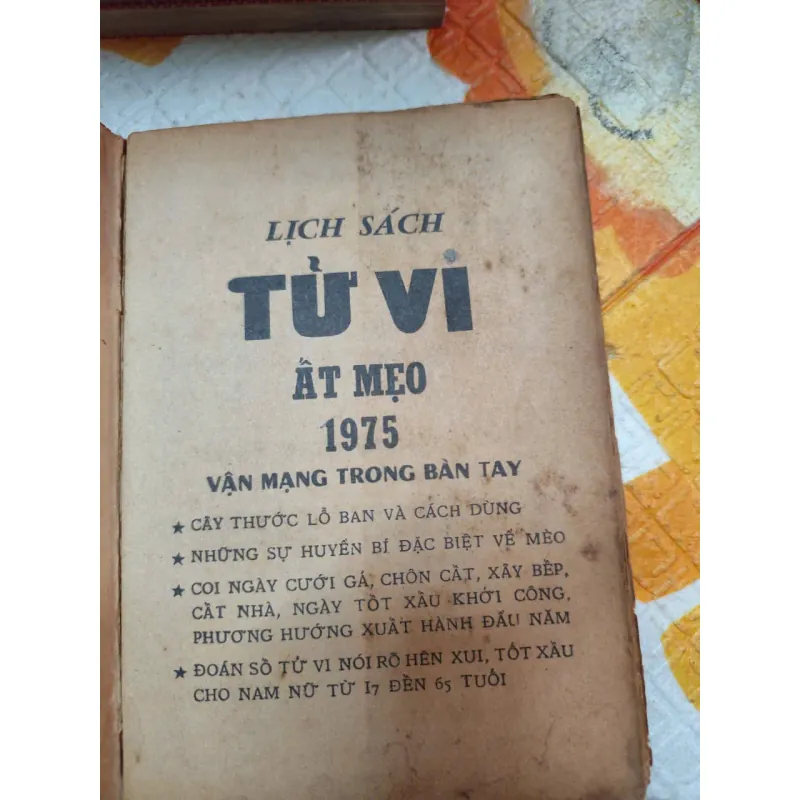📕 LỊCH TỬ VI ẤT MÃO 1975 – HUỲNH LIÊN (SÁCH XƯA – GIÁ TRỊ SƯU TẦM) - K4 1017951