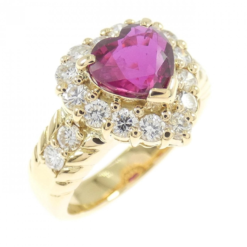 Nhẫn Ruby hình trái tim K18YG 1.77CT - Hàng hiệu Chính hãng 850353