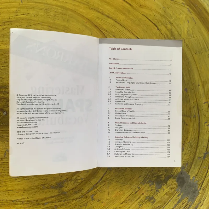 MASTERING SPANISH VOCABULARY- BARRON’S 1029356