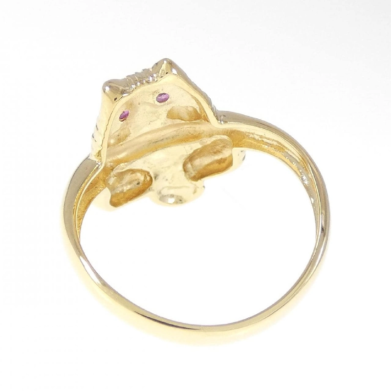Nhẫn ruby K18YG hình mèo 673503