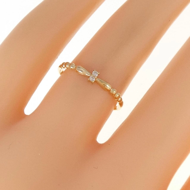 Nhẫn kim cương K18YG 0.02CT 672388