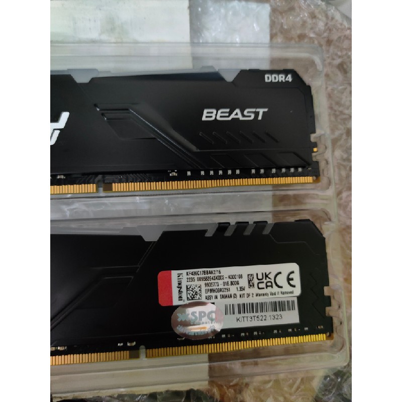 Ram kingston 8gb x2 bus 3600 rgb new bh trọn đời hãng 47676