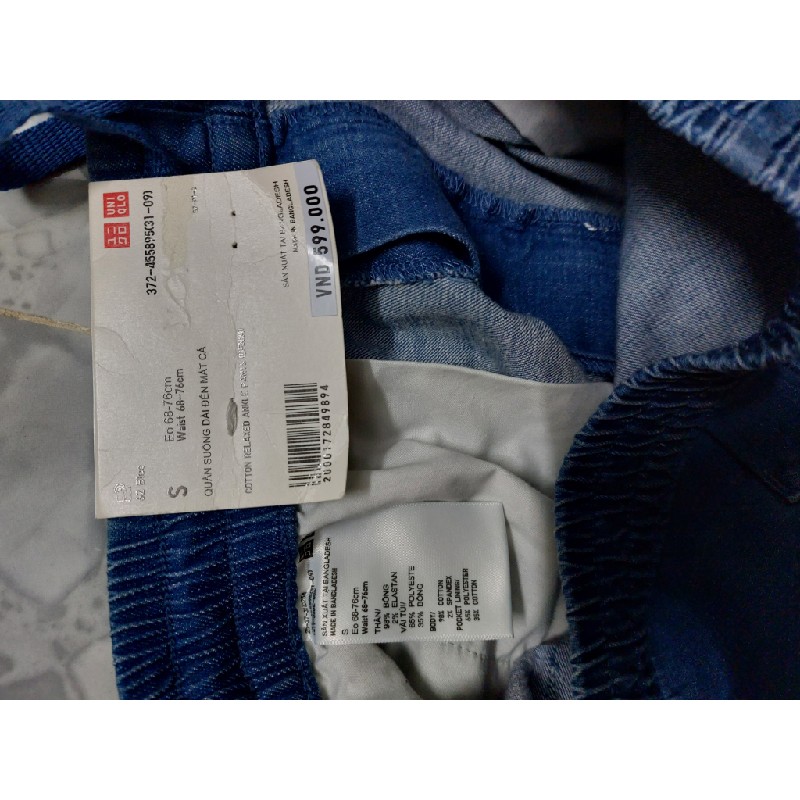 Quần Jean nam Uniqlo - Quần ống suông dài đến mắt cá 15931