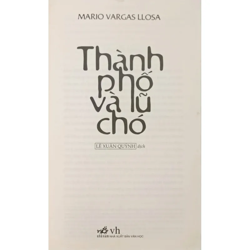 Thành phố và lũ chó (Vargas Llosa) 1023579