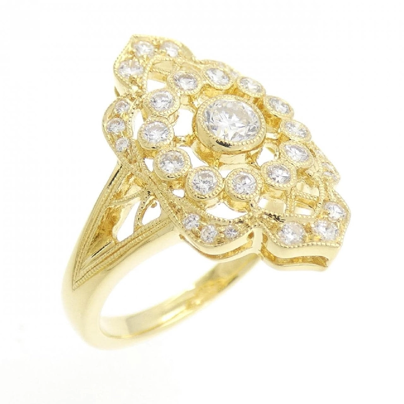 Nhẫn kim cương K18YG 0.51CT 670409