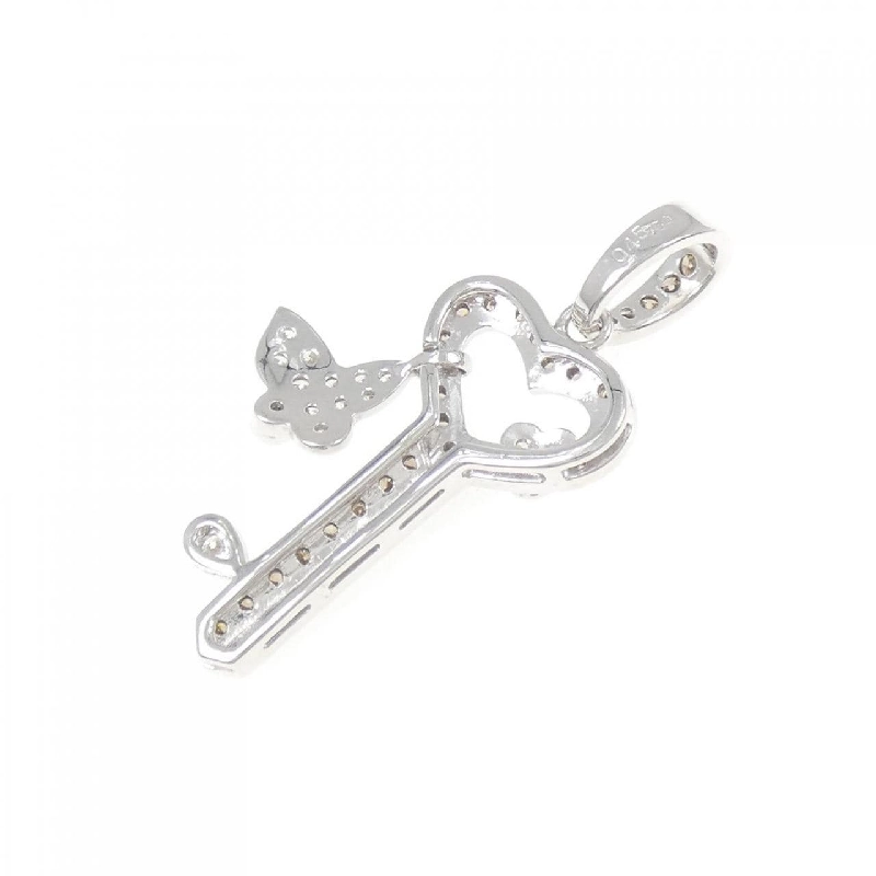 Mặt dây chuyền kim cương hình trái tim và bướm 750WG/750BG 0.45CT - Hàng hiệu Authentic 862962