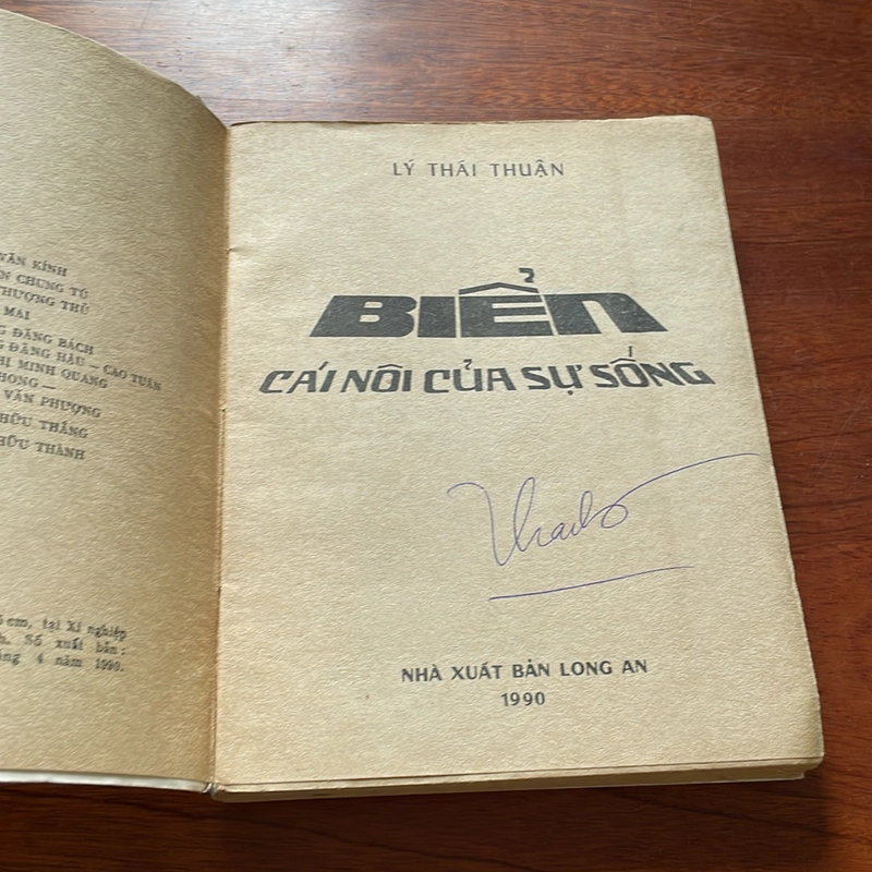 II Sách Khoa Học: Biển _ Cái Nôi Của Sự Sống - Lý Thái Thuận - 1990 498399