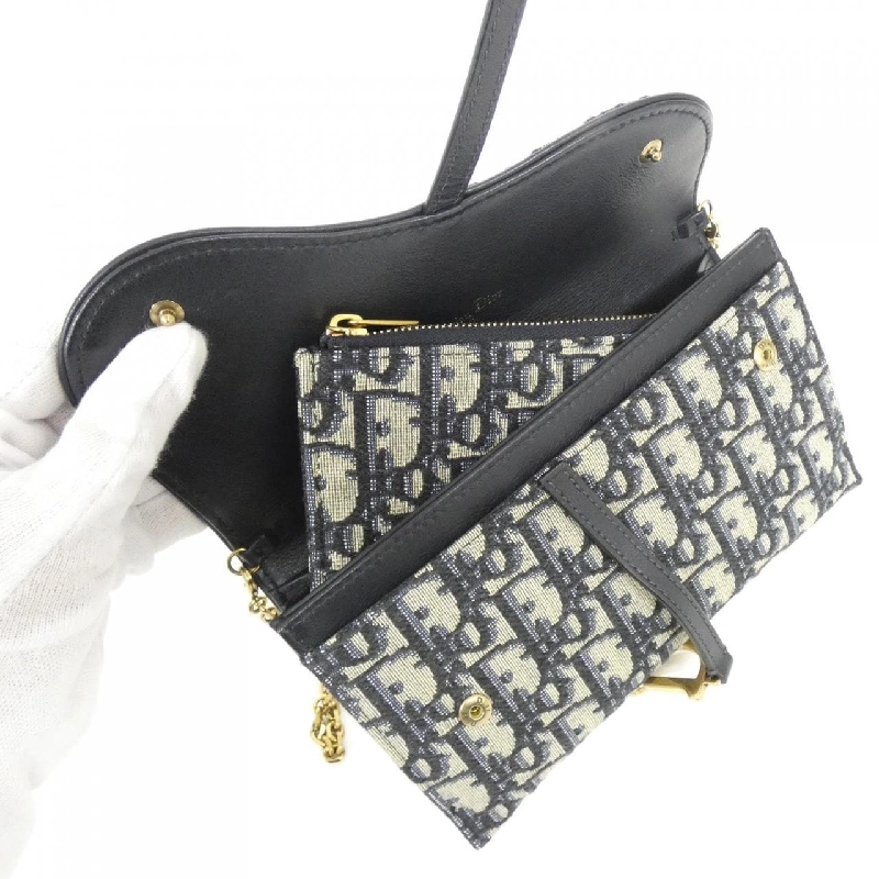 Christian Dior DIOR OBLIQUE Saddle S5614CTZQ Chain Wallet 622285