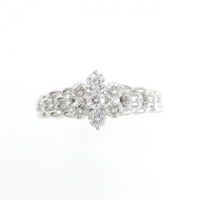 Nhẫn kim cương hoa K18WG 0.50CT - Hàng hiệu Authentic 846496