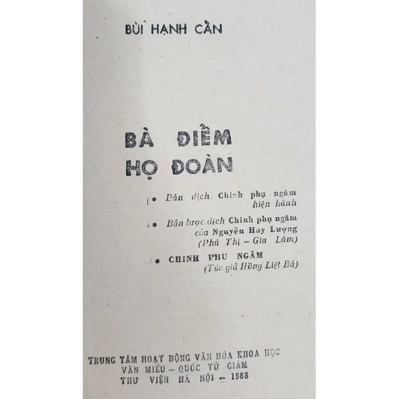 "Bà Điểm họ Đoàn" - nhà nghiên cứu Bùi Hạnh Cẩn 707928