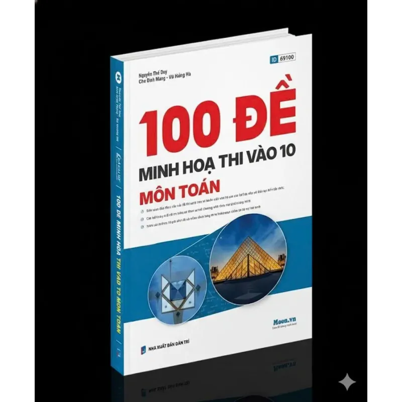 Sách 100 đề minh hoạ thi vào 10 môn Toán - Moonbook 976056