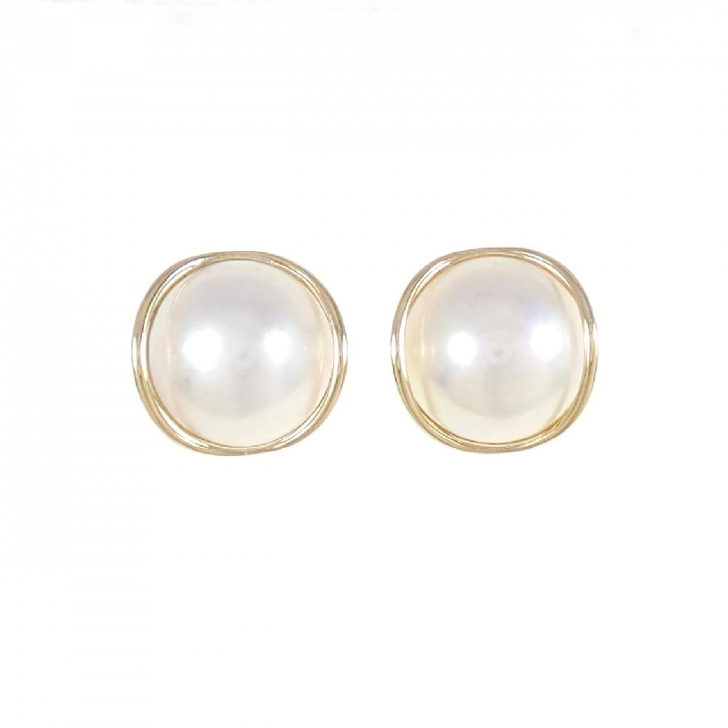 K18YG Mabe Pearl Earrings - Hàng hiệu Authentic 869608