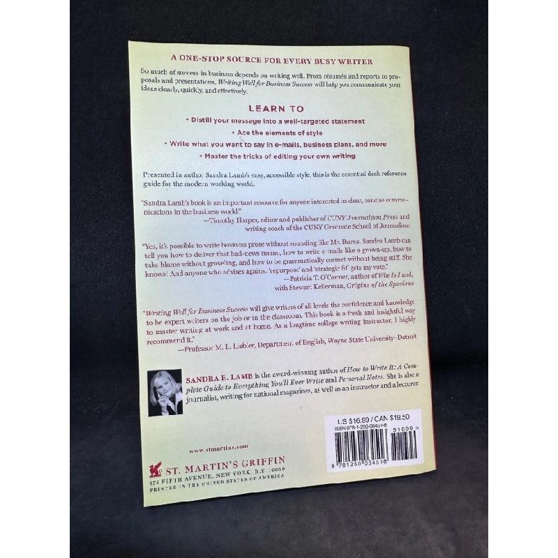 [Phiên Chợ Sách Cũ] Writing well for business success Sandra E. Lamb 1503 409394