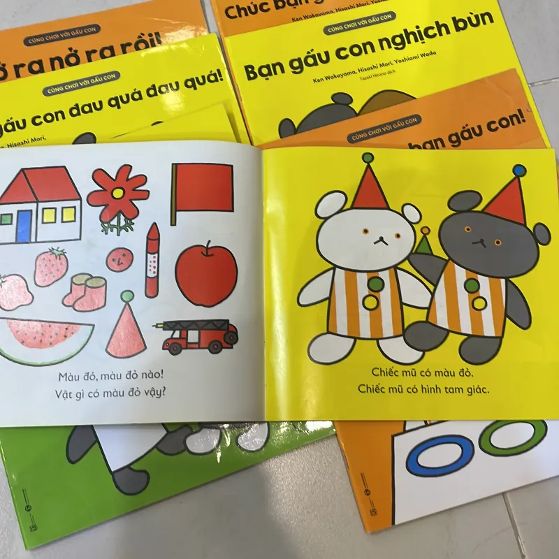 Bộ sách 10 cuốn : cùng chơi với gấu con 0-3 tuổi rất hữu dụng - EHON NHẬT BẢN  1027480