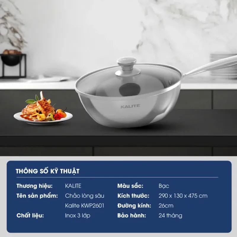 ✅ KALITE KWP2601 – Chảo Inox 304 Lòng Sâu, Lựa Chọn Thông Minh Cho Gian Bếp 782597