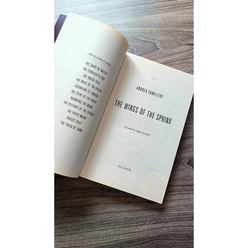 The Wings of the Sphinx - Andrea Camilleri (preloved book) 722907