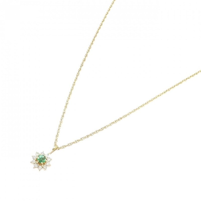 K18YG Emerald Necklace 0.13CT - Hàng hiệu Authentic 858413