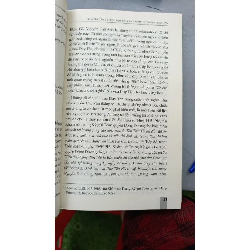 VUA DUY TÂN VÀ CUỘC VẬN ĐỘNG KHỞI NGHĨA Ở TRUNG KỲ NĂM 1916 - CB: PGS.TS. ĐỖ BANG 711973