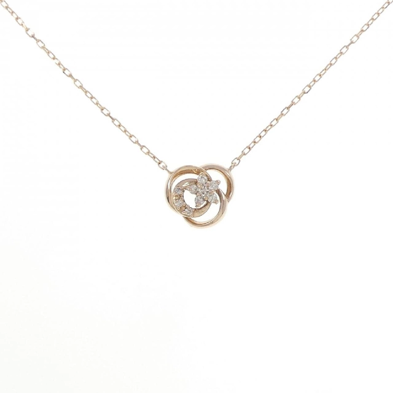 K18PG Mặt trăng × Ngôi sao Dây chuyền kim cương 0.06CT - Hàng hiệu Chính hãng 860530