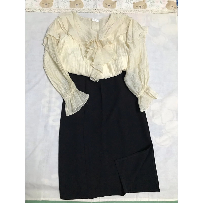 Áo tơ tay bồng dài 499895