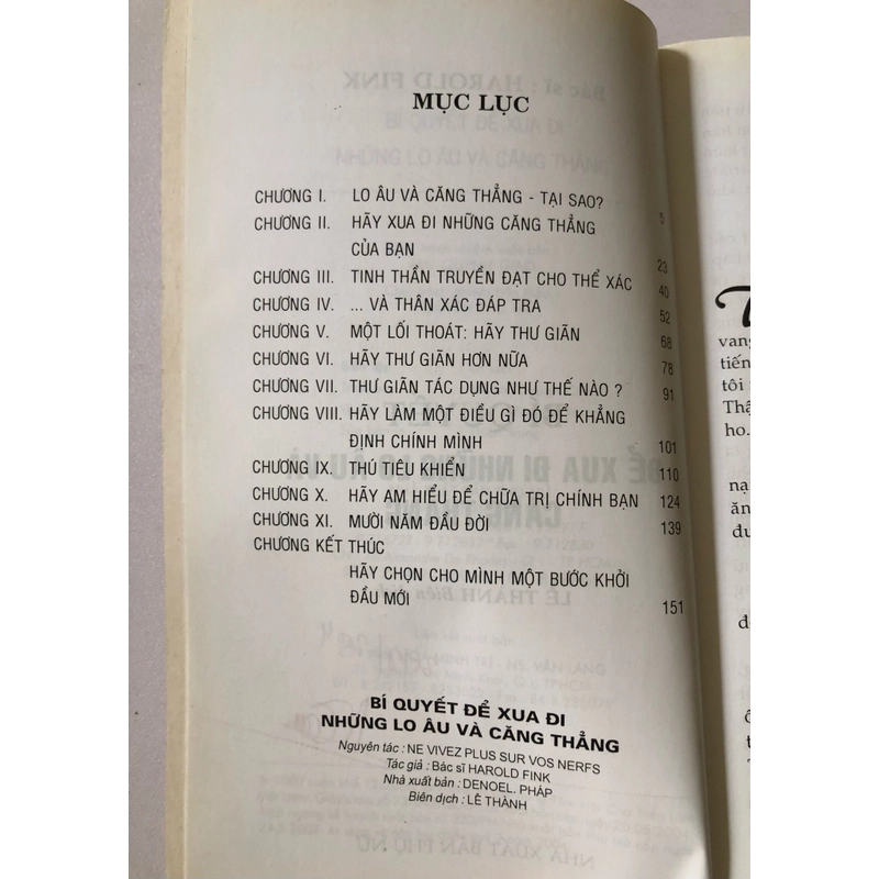 BÍ QUYẾT ĐỂ XUA ĐI NHỮNG LO ÂU CĂNG THẲNG - 160 trang , nxb: 2004 313372