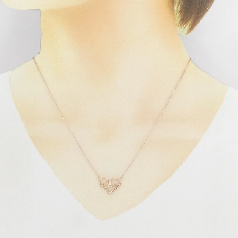 K10PG Dây chuyền kim cương hình trái tim - Hàng hiệu Chính hãng 860059