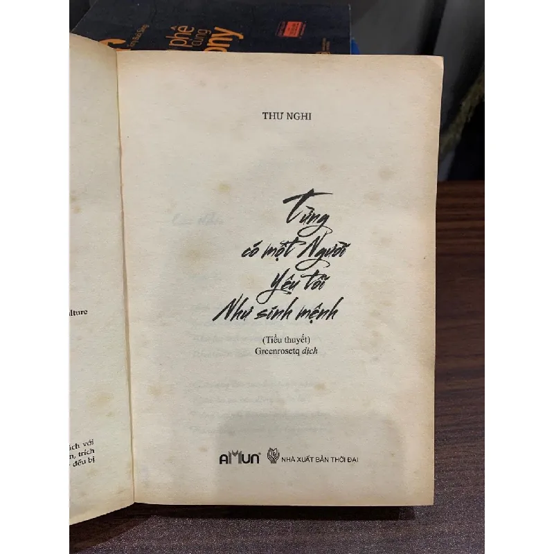 Từng có một người yêu tôi như sinh mệnh- Thư Nghi 695902