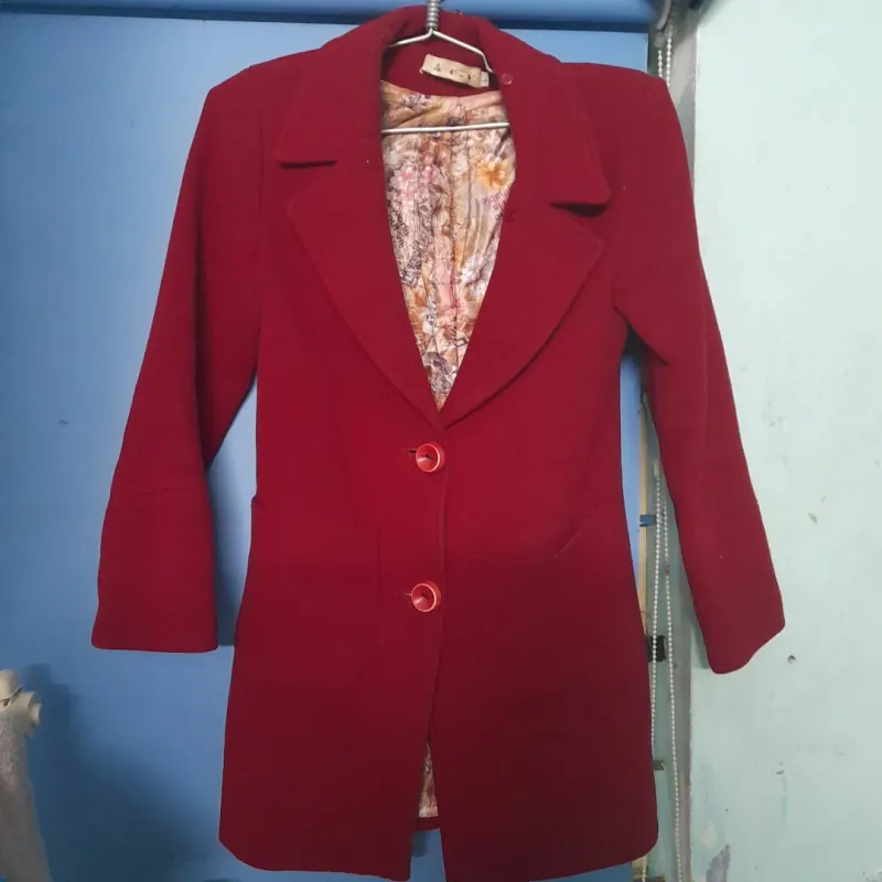 Áo dạ ấm, màu đỏ đô 783631