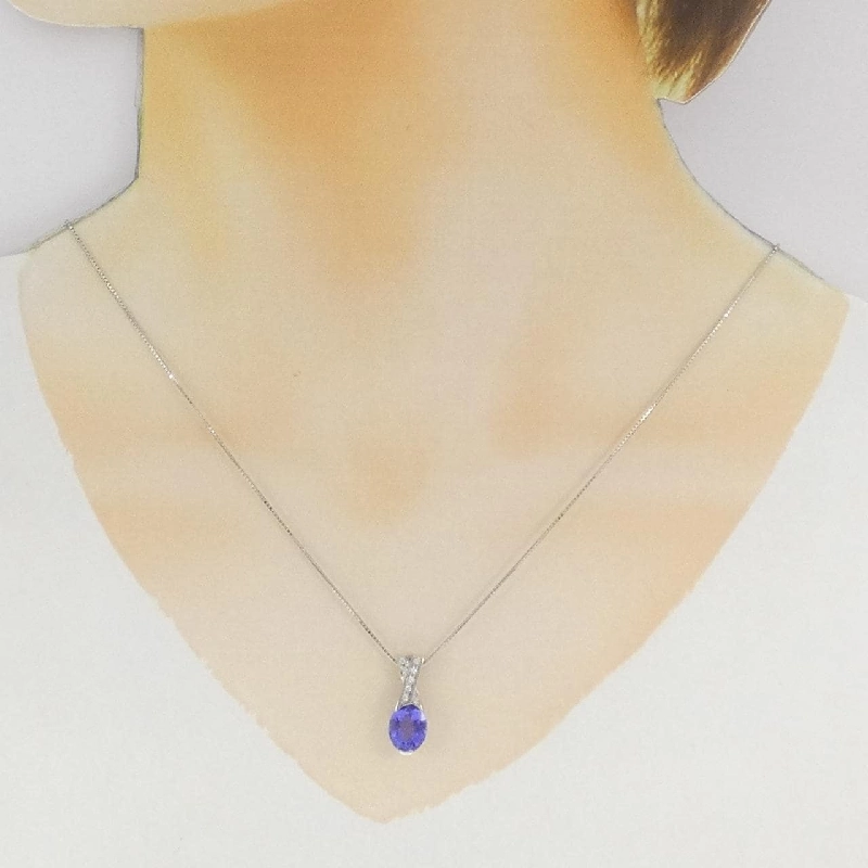 Dây chuyền Tanzanite PT900/PT850 2.41CT - Hàng hiệu Authentic 858099