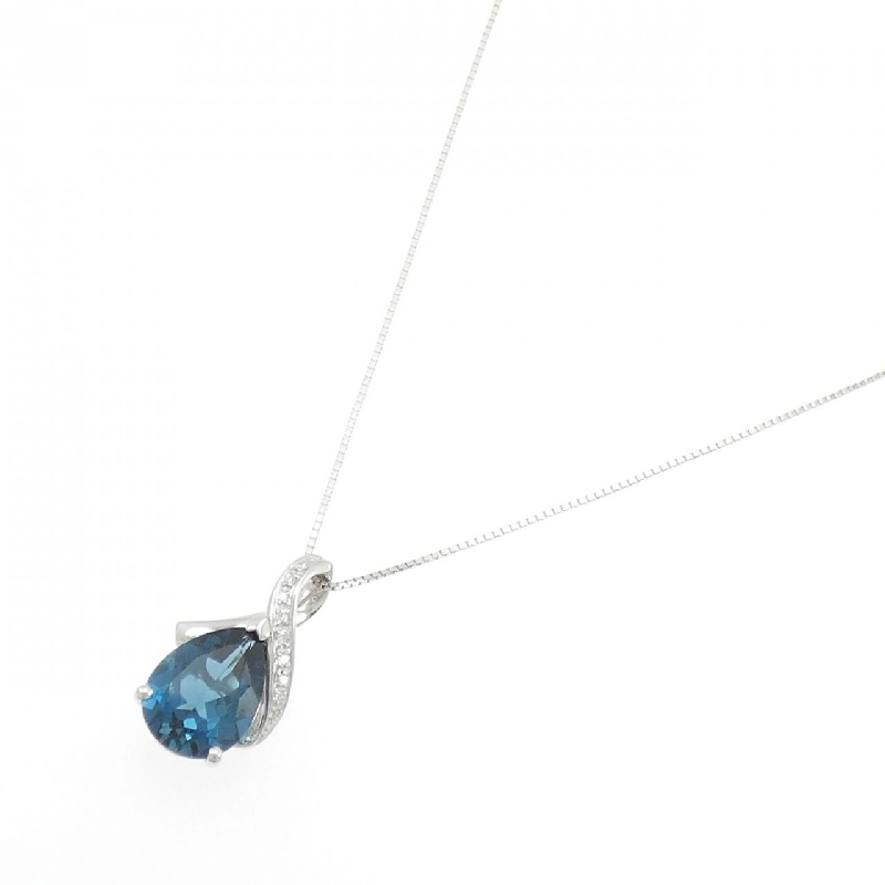K18WG Blue Topaz Necklace - Hàng hiệu Authentic 856267
