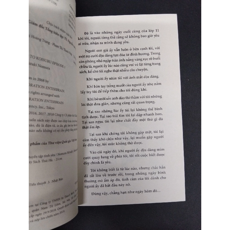 Cô gái văn chương và Tuyển tập tình yêu 1 Nomura Mizuki mới 90% ố nhẹ 2018 HCM.ASB1809 916894