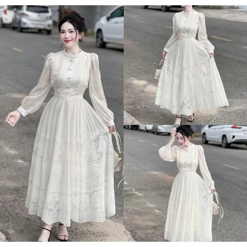 váy ren dáng dài tiểu thư 989768