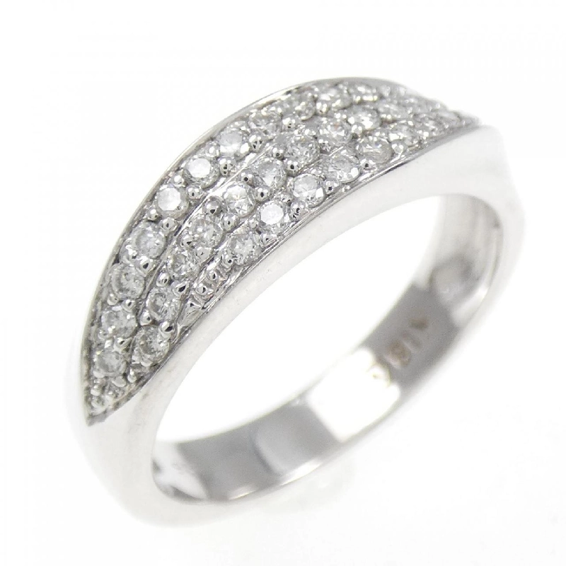 Nhẫn kim cương Pavé K18WG 0.26CT 671930
