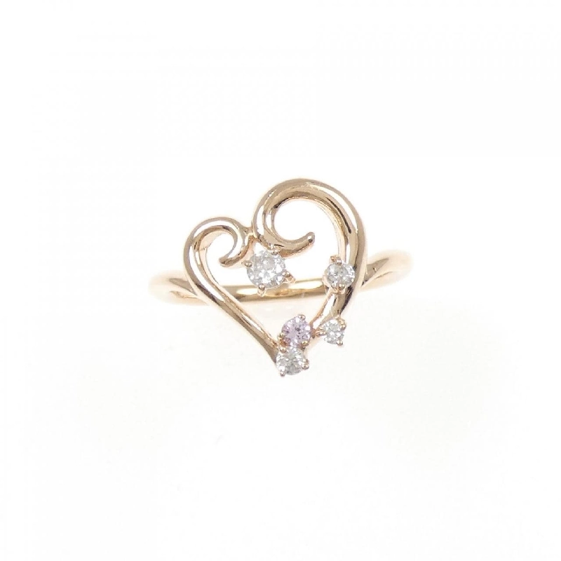 Nhẫn Sapphire K10PG hình trái tim 0.03CT 668777