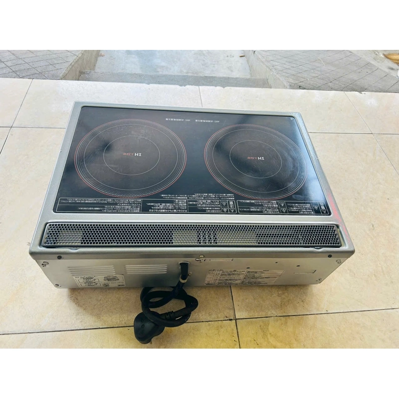 BẾP TỪ DƯƠNG Hitachi nội địa Nhật gồm 2 từ + 1 lò nướng, 503991