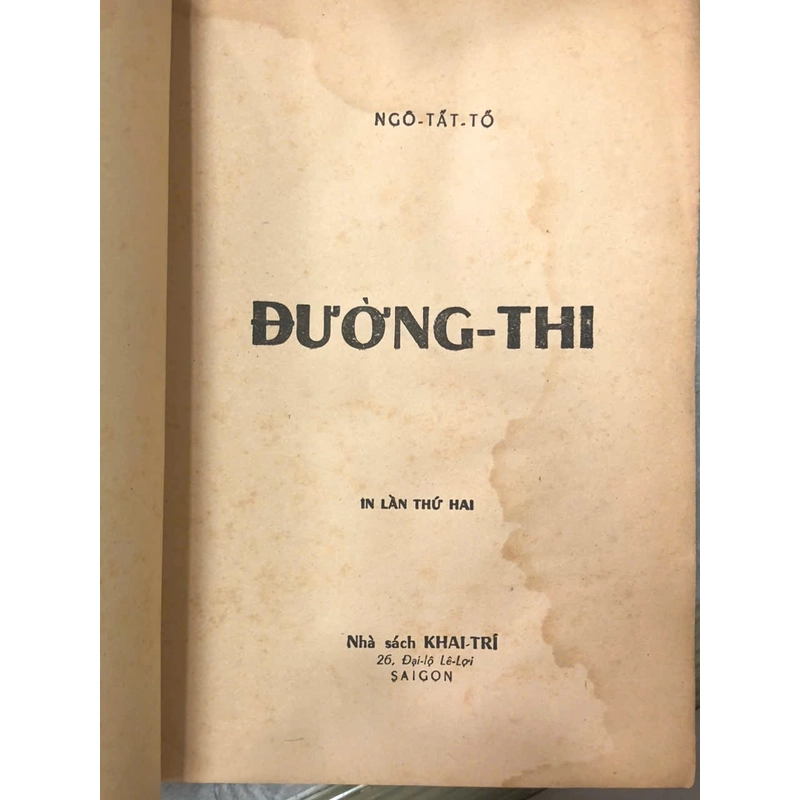 ĐƯỜNG THI - NGÔ TẤT TỐ 474795