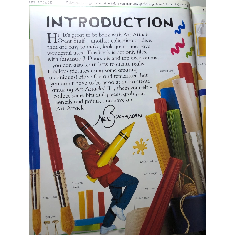 Great Art Attack Stuff with Neil Buchanan BÌA CỨNG mới 85% bẩn nhẹ DK HPB2607 NGOẠI VĂN 450867