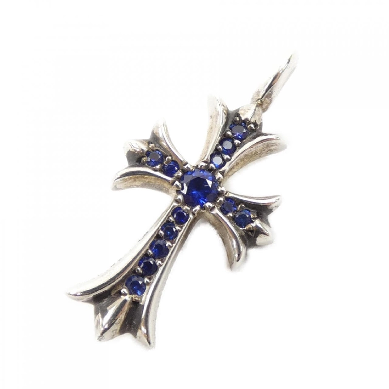 クロムハーツ CHROME HEARTS TINY CH CROSS F PAVE BLU SAPH SNGL SIDE 202033746SLVXXX014 Pendant - Hàng hiệu Authentic 906540