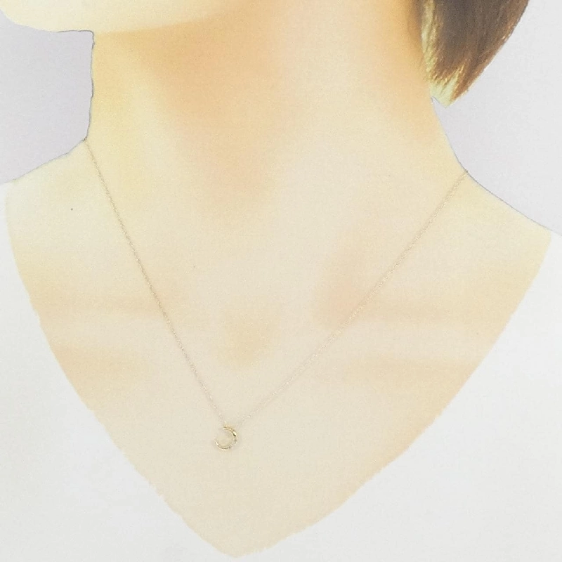 K10YG Mặt dây chuyền kim cương hình trăng 0.02CT - Hàng hiệu Chính hãng 858720