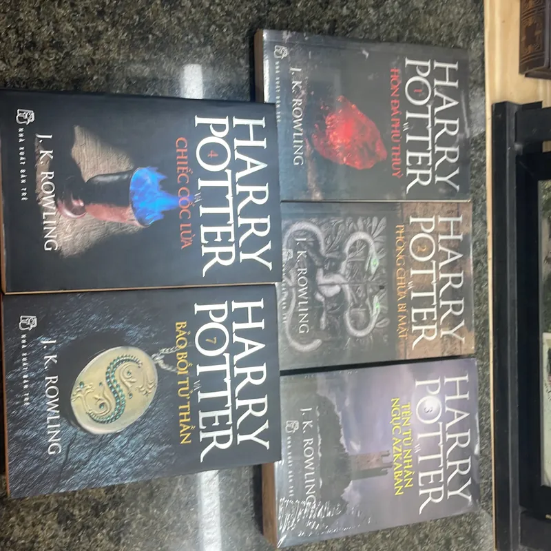 Harry Potter tập 1,2,3,4,7 J.K. Rowling bìa đen 713320