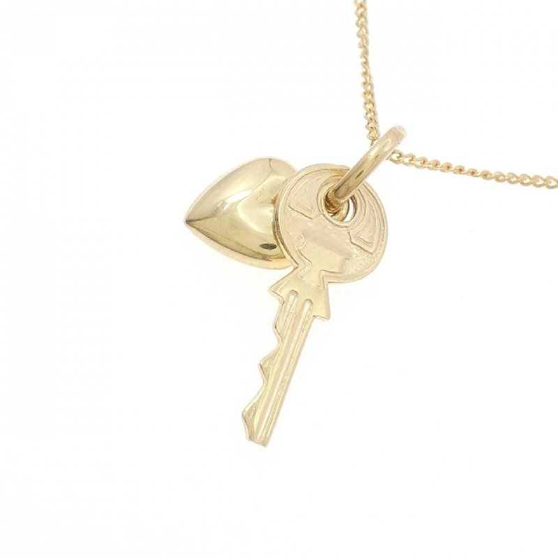 K18YG Mặt Dây Chuyền Hình Trái Tim × Chìa Khóa - Hàng hiệu Chính Hãng 861111