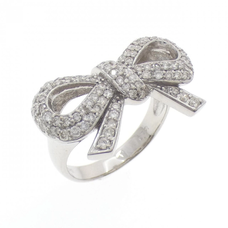 Nhẫn kim cương K18WG hình ruy băng 0.72CT - Hàng hiệu chính hãng 849866