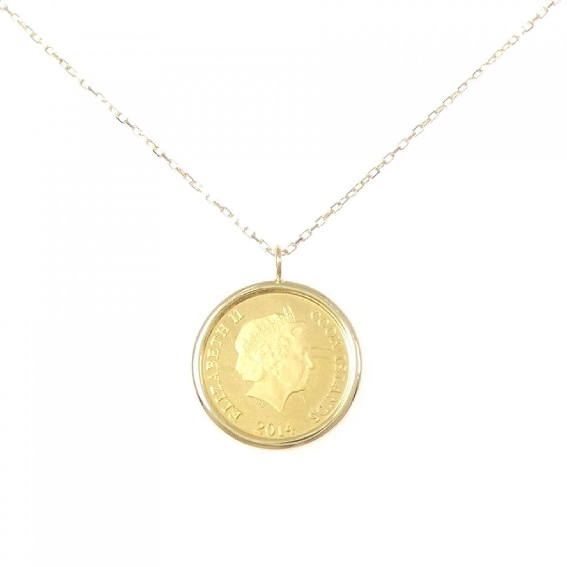 K18YG(枠) Dây chuyền đồng xu - Hàng hiệu Authentic 856435
