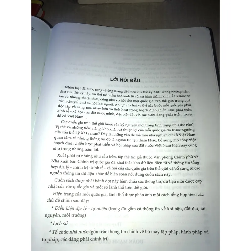 Các nước và một số lãnh thổ trên thế giới trước ngưỡng cửa thế kỷ XXI thông tin tổng hợp 781909