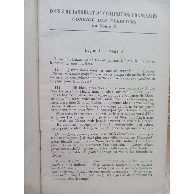 Cours de langue et de civilisation Francaises-A l'usage des étrangers: Corrigé des Exercices du tome II 533752
