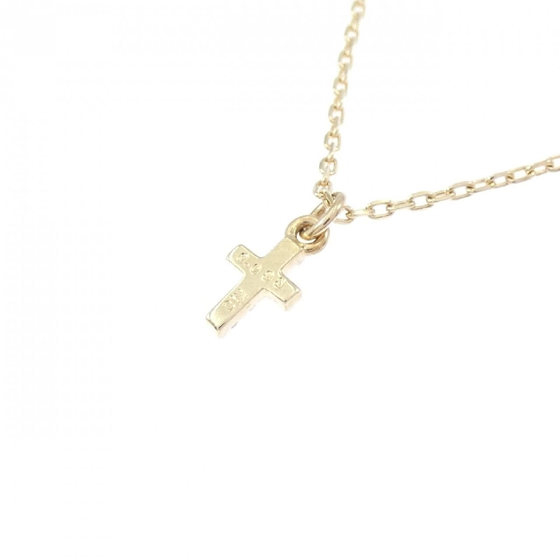 K10PG Vòng cổ kim cương chéo 0.033CT - Hàng hiệu Authentic 858458