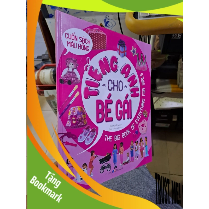 (TẶNG BOOKMARK) Tiếng anh cho bé gái cuốn sách màu hồng mới 90% sách màu MẸ VÀ BÉ RBK1709 953710