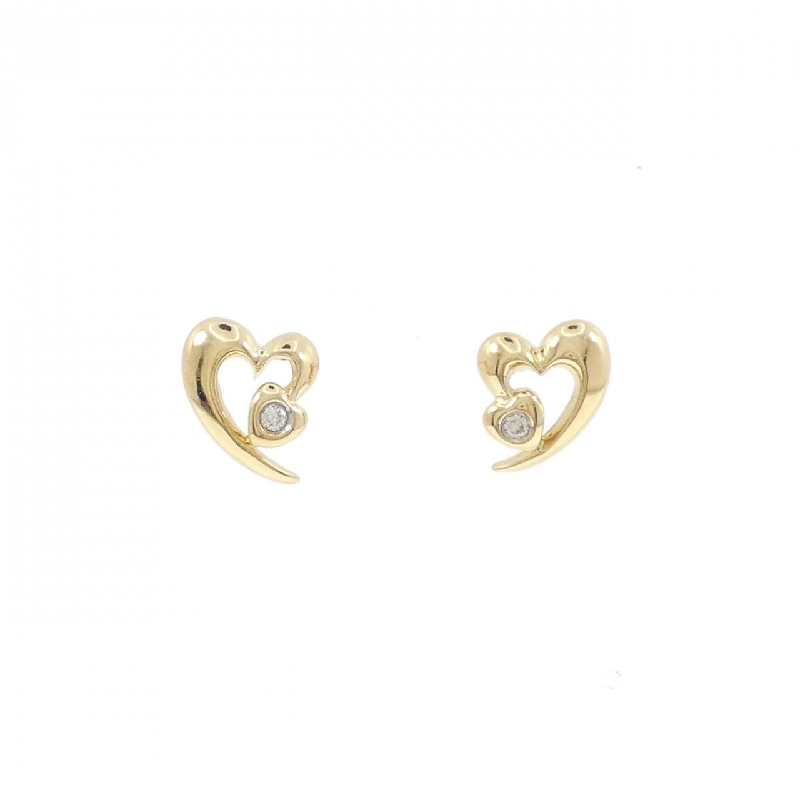 Bông tai kim cương hình trái tim 18KYG/18KWG/K18WG 0.04CT - Hàng hiệu Chính hãng 870846