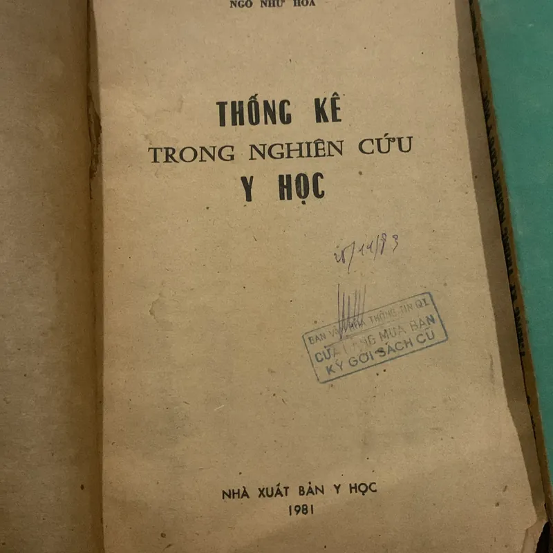 Thống kê trong nghiên cứu Y học, tập 1-2, Ngô Như Hoà 709179