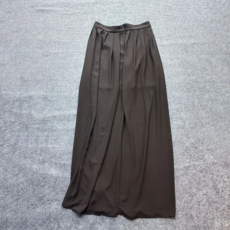 Chân váy maxi voan màu đen 932341